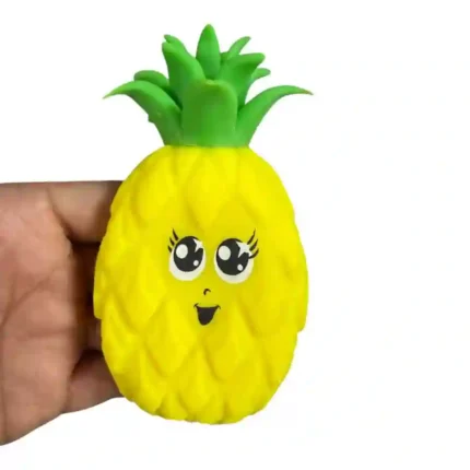 Pineapple Squishy Stress Relief Toy – Soft & Squeezy Sensory Fidget Toy | 12 PCS Display Box | SDMAX Toys Wholesaler