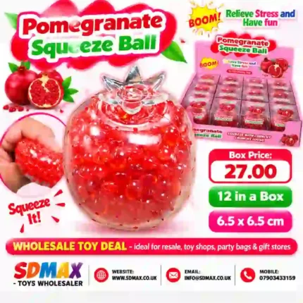 SDMAX Pomegranate Squeeze Ball 6.5x6.5cm Crunchy Stress Relief Toy