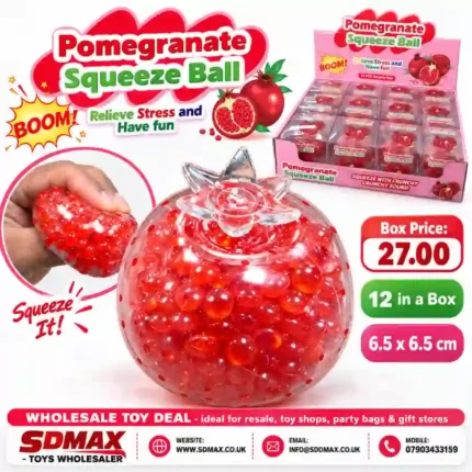 SDMAX Pomegranate Squeeze Ball 6.5x6.5cm Crunchy Stress Relief Toy