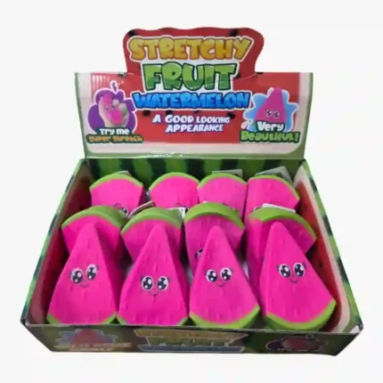 Sand Squeeze Watermelon Toy 10.5x6cm – Stretchy Fruit 12pcs Display Box | SDMAX Toys Wholesaler