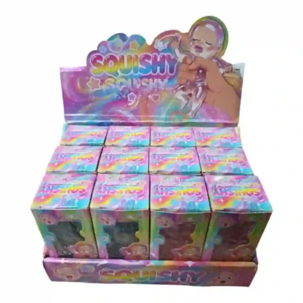 Sleeping Baby Glittered Maltose Squishy Toy 11×7cm – Soft Squeeze Sensory Stress Relief Toy | 12 PCS Box | SDMAX Toys Wholesaler