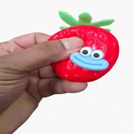 Strawberry Squeeze Toy 9x6cm – Cute Stress Relief Squishy Toy 12pcs Display Box | SDMAX Toys Wholesaler