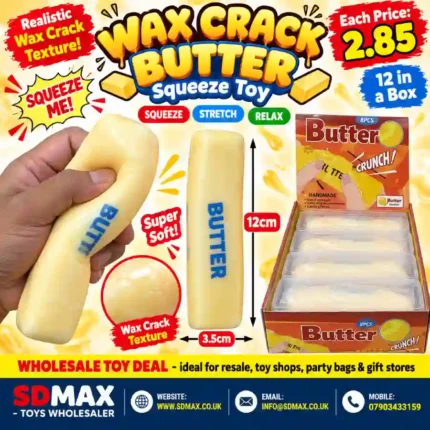 Wax Crack Butter squeeze sensory toy 12cm with wholesale display box from SDMAX Toys Wholesaler