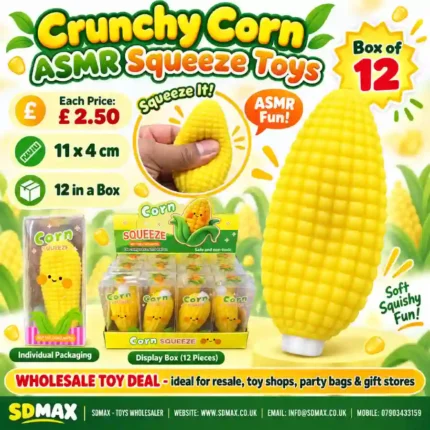 Crunchy Corn ASMR Squeeze Toy wholesale sensory squishy toy from SDMAX Toys Wholesaler