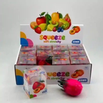 Crunchy dragon fruit squishy toy soft stretchy ASMR sensory toy wholesale from SDMAX Toys Wholesaler