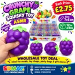 Crunchy grape squishy toy soft stretchy ASMR sensory toy wholesale from SDMAX Toys Wholesaler