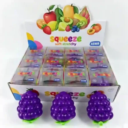 Crunchy grape squishy toy soft stretchy ASMR sensory toy wholesale from SDMAX Toys Wholesaler