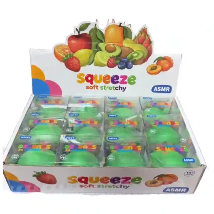 Crunchy green apple squishy toy soft stretchy ASMR sensory toy wholesale from SDMAX Toys Wholesaler