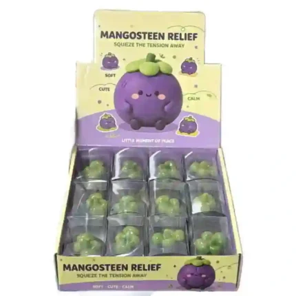 Crunchy mangosteen squishy toy soft stretchy ASMR sensory toy wholesale from SDMAX Toys Wholesaler