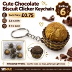 Cute chocolate biscuit clicker keychain toy wholesale from SDMAX Toys Wholesaler