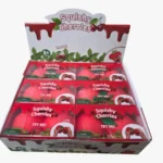 Jumbo Squishy Cherries Toys wholesale. Large 16×14cm soft squeeze fruit toys designed for sensory play, fidgeting and stress relief. 6 PCS per box