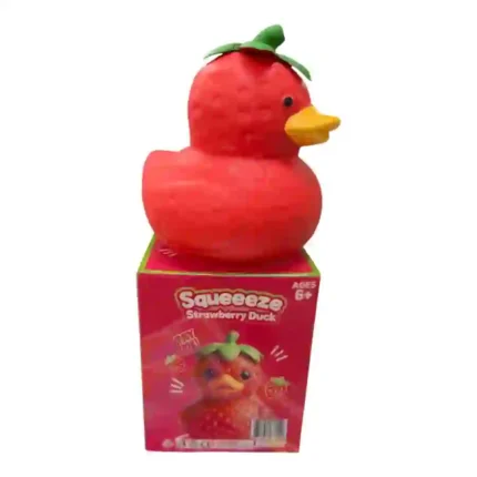 Strawberry Duck Squishy Toy soft squeeze fidget toy – SDMAX Toys Wholesaler