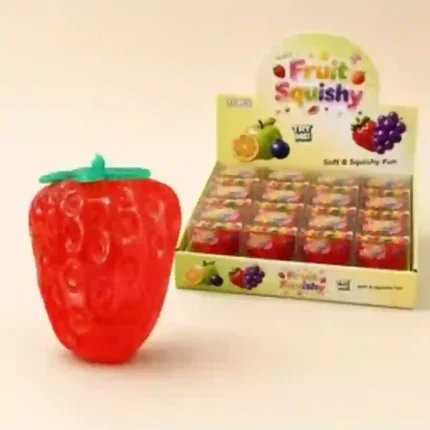 Strawberry squeeze squishy toy soft fruit sensory toy wholesale from SDMAX Toys Wholesaler