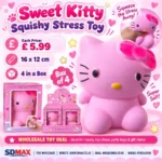 Sweet Kitty Squishy Stress Toy pink cat sensory toy wholesale from SDMAX Toys Wholesaler