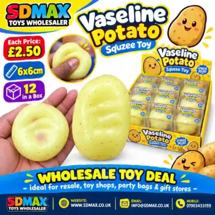 Vaseline Potato Squeeze Toy soft stress relief squishy sensory toy wholesale from SDMAX Toys Wholesaler