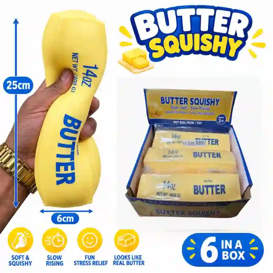 vaseline-squeeze-butter-squishy-25x6cm-6pcs Vaseline Squeeze Butter Squishy Toy 25×6cm – 6 Pieces per Box | SDMAX TOYS WHOLESALER