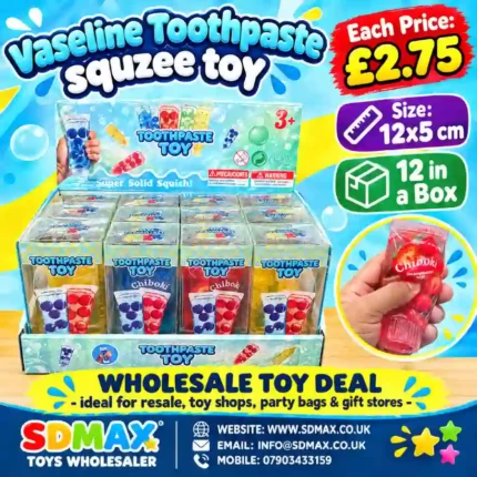 Vaseline toothpaste squeeze toy super solid squish decompression toy wholesale from SDMAX Toys Wholesaler