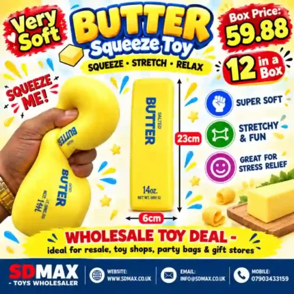 Very soft butter squeeze toy 23x6cm wholesale by SDMAX Toys Wholesaler