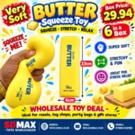 Very soft butter squeeze toy 23x6cm wholesale by SDMAX Toys Wholesaler