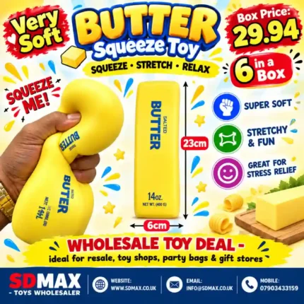 Very soft butter squeeze toy 23x6cm wholesale by SDMAX Toys Wholesaler