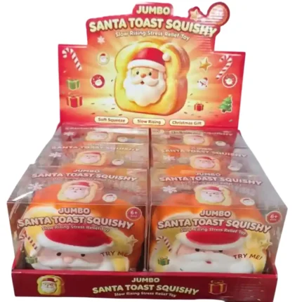 Jumbo Santa Toast Squishy Toy wholesale Christmas slow rising stress relief toy by SDMAX Toys Wholesaler