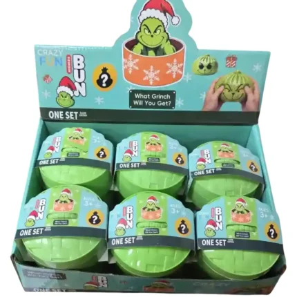 Grinch Mystery Dumpling Squishy Toy wholesale Christmas glitter sensory toy by SDMAX Toys Wholesaler