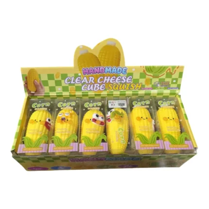 Crunchy Funny Face Corn Squeeze Toy wholesale soft stretchy sensory stress relief toy from SDMAX Toys Wholesaler