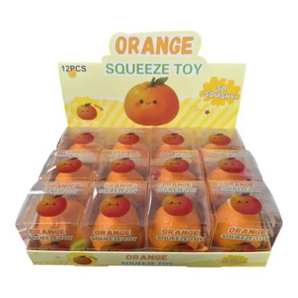 Crunchy Orange Squeeze Toy wholesale soft 6cm sensory stress relief toy from SDMAX Toys Wholesaler