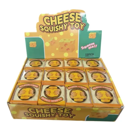 Vaseline Cheese Block Squishy Toy Wholesale 12 Pack Display - SDMAX Toys Wholesaler