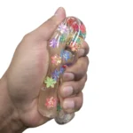 Giant Stretch Noodle Squishy Toy with Colourful Flowers – 24 × 3.5cm, Wholesale Box of 12