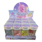 Jelly Bear fruit-filled squishy squeeze toy with colourful details, retail packaging and 12-piece wholesale display from SDMAX Toys Wholesaler