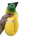 Jumbo Banana Rama Squishy Toy – oversized banana-shaped novelty squishy, supplied in a 12-piece wholesale box.