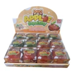 Shop Slush Apple Squishy Toys wholesale at SDMAX. Glittery apple design, 6.5 × 7 cm, 12 pieces per box. Ideal for toy shops and resellers.