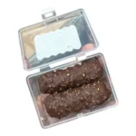 Dual scented chocolate crispy squishy toys in clear plastic cases, chocolate and vanilla scent theme, 12 per box, approximately 8x3cm, £2.75 each, from SDMAX Toys Wholesaler.