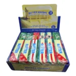Jumbo Christmas Butter Squishy Toy in festive red, green and white packaging, displayed with a box of 12, 23 × 4.5cm size and £2.50 each wholesale price by SDMAX Toys Wholesaler.