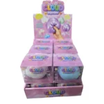 Crunchy Cloud Squishy Toy in blue and white colour options with retail display box, 12 pieces per box, 8×8cm, from SDMAX Toys Wholesaler.