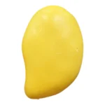 Vaseline Ripe Mango Squishy Toy in bright yellow mango design, shown being squeezed beside its individual retail box and 12-piece wholesale display, £2.50 each from SDMAX Toys Wholesaler.