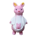 Cute Kangaroo Squishy Toy in pink, white and brown with baby kangaroo in pouch, individual packaging and wholesale display box, 10.5 × 5.5cm, £2.85 each – SDMAX Toys Wholesaler.