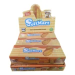 Jumbo scented deep-fried dough stick squishy toy in golden orange, approximately 22cm long, with retail packaging and wholesale display box from SDMAX Toys Wholesaler.
