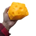 Jumbo Cheese Block Squishy Toy – Giant Yellow Cheese Squeeze Fidget Toy, 4 Pieces per Box | Wholesale - Image 4