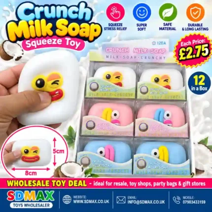 Crunch Milk Soap Squeeze Toy wholesale soft crunchy sensory stress relief toy from SDMAX Toys Wholesaler