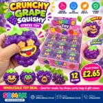 Crunchy Grape Squishy Stress Toy wholesale soft stretchy sensory toy from SDMAX Toys Wholesaler