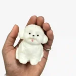 Crunchy Teddy Dog white squishy squeeze toy, 8 x 6cm, wholesale box of 12 – SDMAX Toys Wholesaler