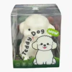 Crunchy Teddy Dog white squishy squeeze toy, 8 x 6cm, wholesale box of 12 – SDMAX Toys Wholesaler