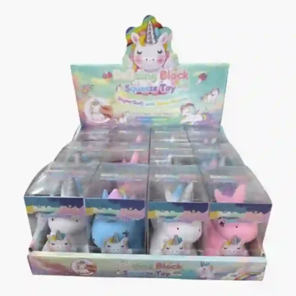 Crunchy Unicorn Squishy Toy Wholesale 12 Pack Display - SDMAX Toys Wholesaler