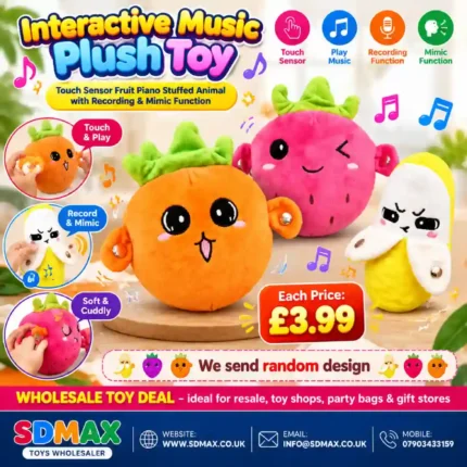 Interactive Music Plush Toy wholesale touch sensor fruit recording mimic toy by SDMAX Toys Wholesaler