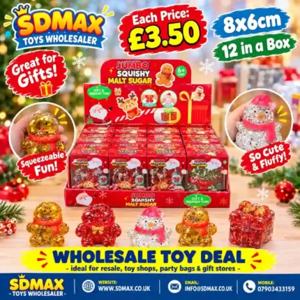 Jumbo Christmas Squishy Malt Sugar Toy wholesale glitter sensory stress relief toy by SDMAX Toys Wholesaler