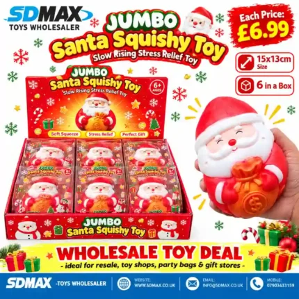 Jumbo Santa Squishy Toy wholesale Christmas slow rising stress relief toy by SDMAX Toys Wholesaler