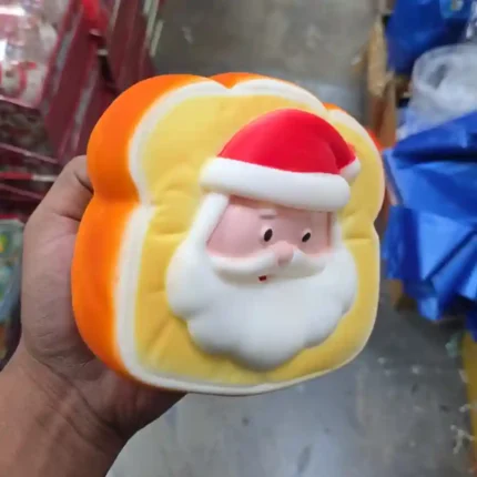 Jumbo Santa Toast Squishy Toy wholesale Christmas slow rising stress relief toy by SDMAX Toys Wholesaler