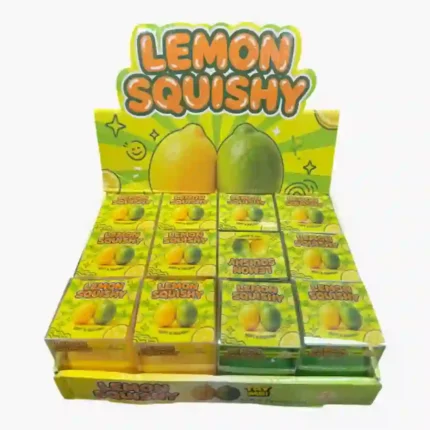 Lemon Squeez Squishy Toy in yellow and green, 7 x 6cm, wholesale box of 12 – SDMAX Toys Wholesaler